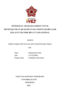 Skripsi : PENERAPAN APLIKASI KAHOOT UNTUK 
MENINGKATKAN KEAKTIFAN DAN MOTIVASI BELAJAR 
KELAS XI TKJ SMK BINA UTAMA KENDAL - CD SKripsi
