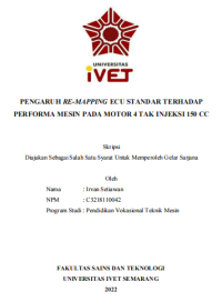 Skripsi : PENGARUH RE-MAPPING ECU STANDAR TERHADAP 
PERFORMA MESIN PADA MOTOR 4 TAK INJEKSI 150 CC - CD Skripsi