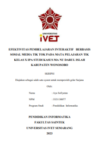 SKRIPSI : EVEKTIVITAS PENGGUNAAN METODE PEMBELAJARAN STUDENT CENTERED LEARNING BERBASIS GOOGLE CLASSROOM UNTUK MENINGKATKAN HASIL BELAJAR MATA PELAJARAN SIMULASI DIGITAL PADA SISWA SMK SYAFA’ATUL UMMAH BULAKAMBA