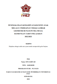 PENINGKATKAN KEMAMPUAN KOGNITIF ANAK MELALUI PERMAINAN TEBAK GAMBAR GEOMETRI DI PAUD PUTRA MULIA BANDUNGAN TAHUN PELAJARAN 2022/2023