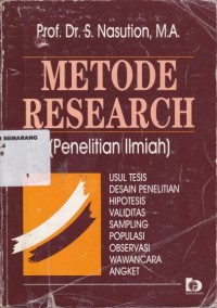 Metode Research (Penelitian Ilmiah)