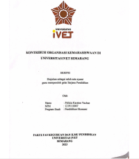 SKRIPSI : KONTRIBUSI ORGANISASI KEMAHASISWAAN DI UNIVERSITAS IVET SEMARANG