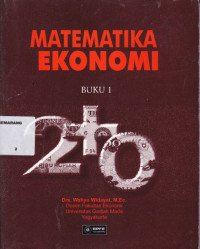 Matematika ekonomi : Buku 1
